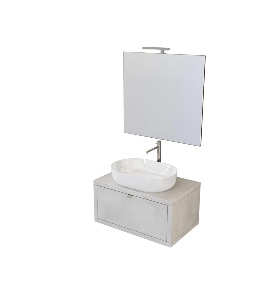 Mobile bagno "tintoretto" grigio, 80 cm